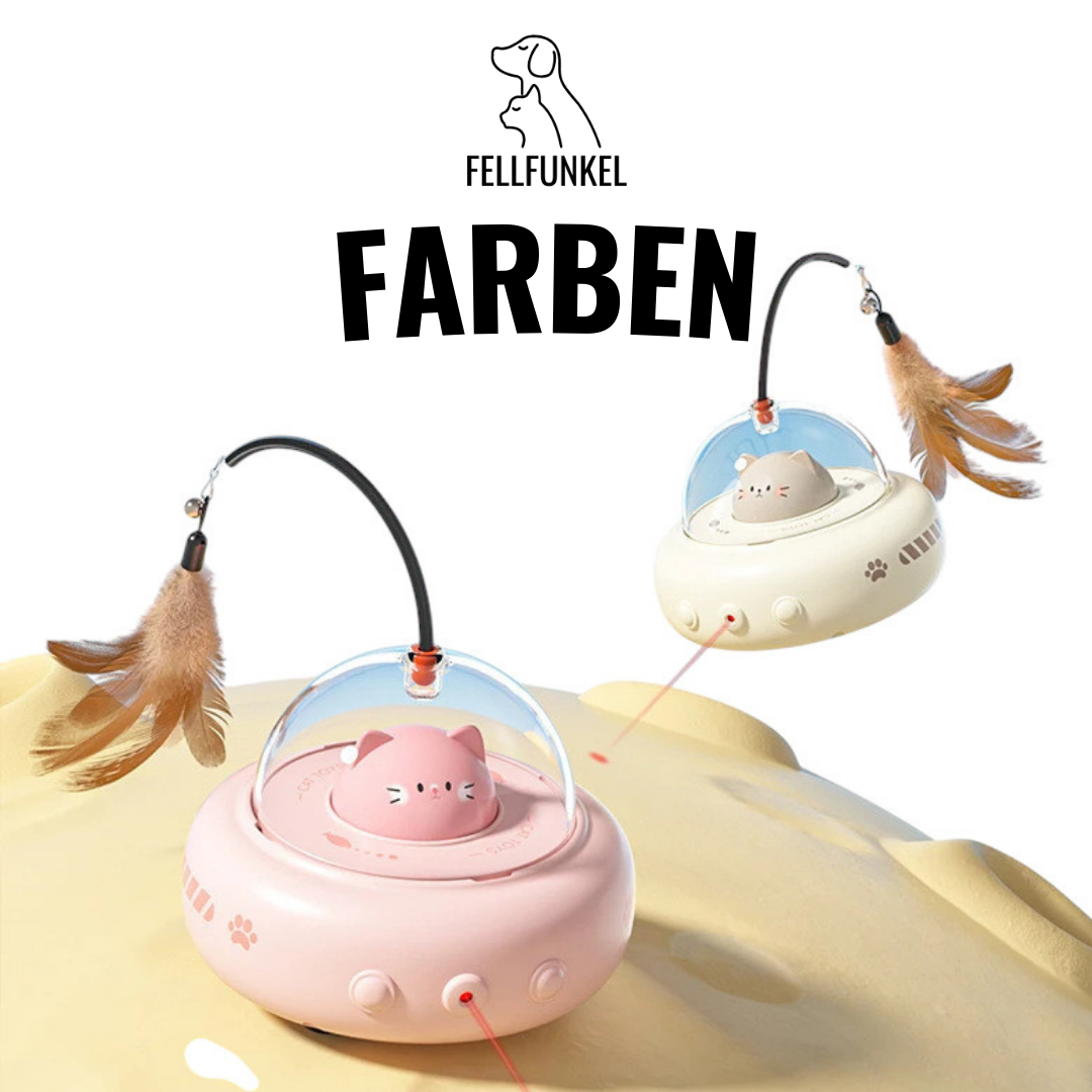 Funkel-Katzen-UFO  Interaktives Katzenspielzeug