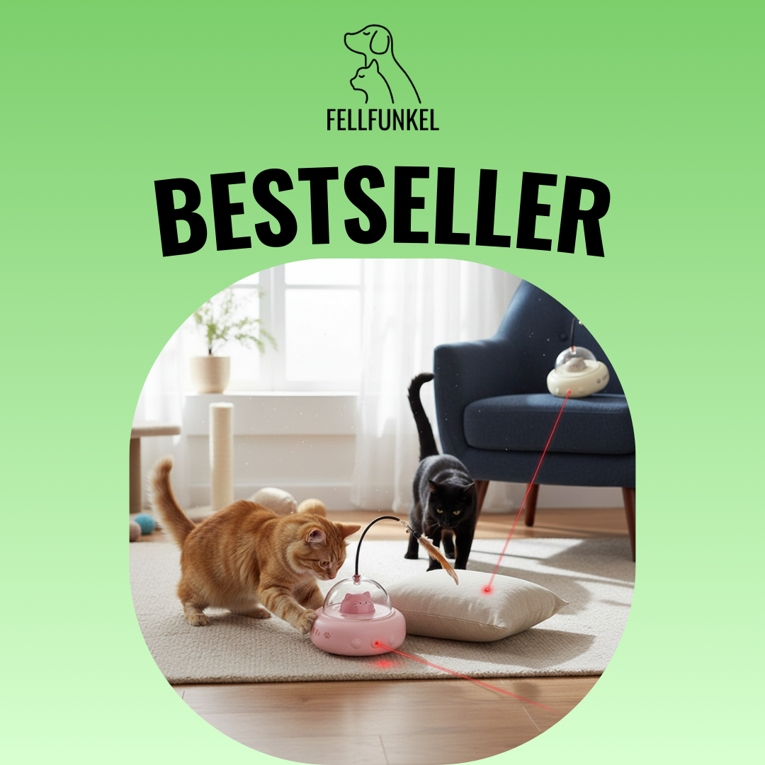 Funkel-Katzen-UFO  Interaktives Katzenspielzeug